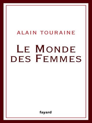 cover image of Le Monde des Femmes